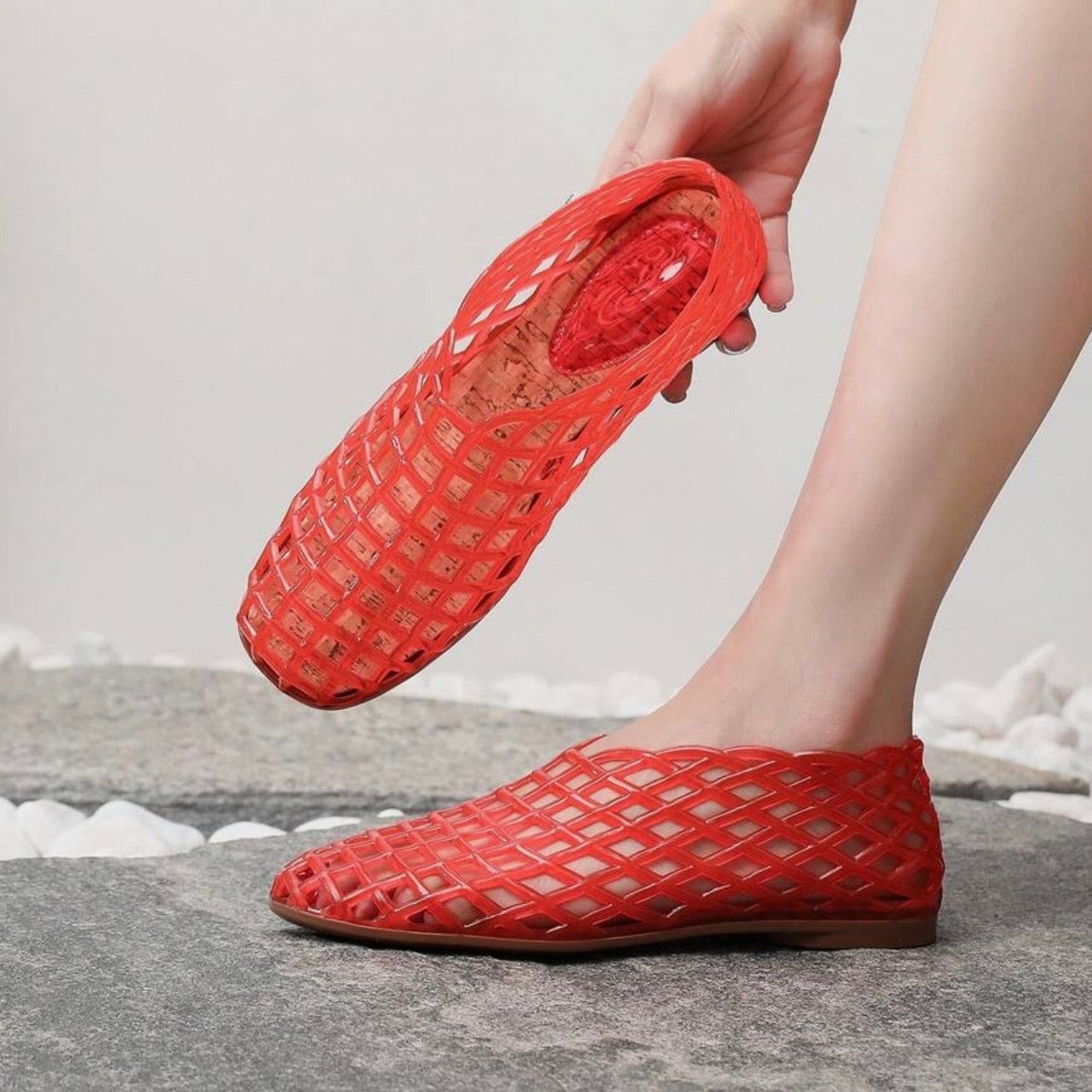 Naked Hanger Jelly Ballet Flats