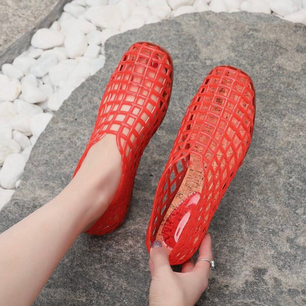 Naked Hanger Jelly Ballet Flats