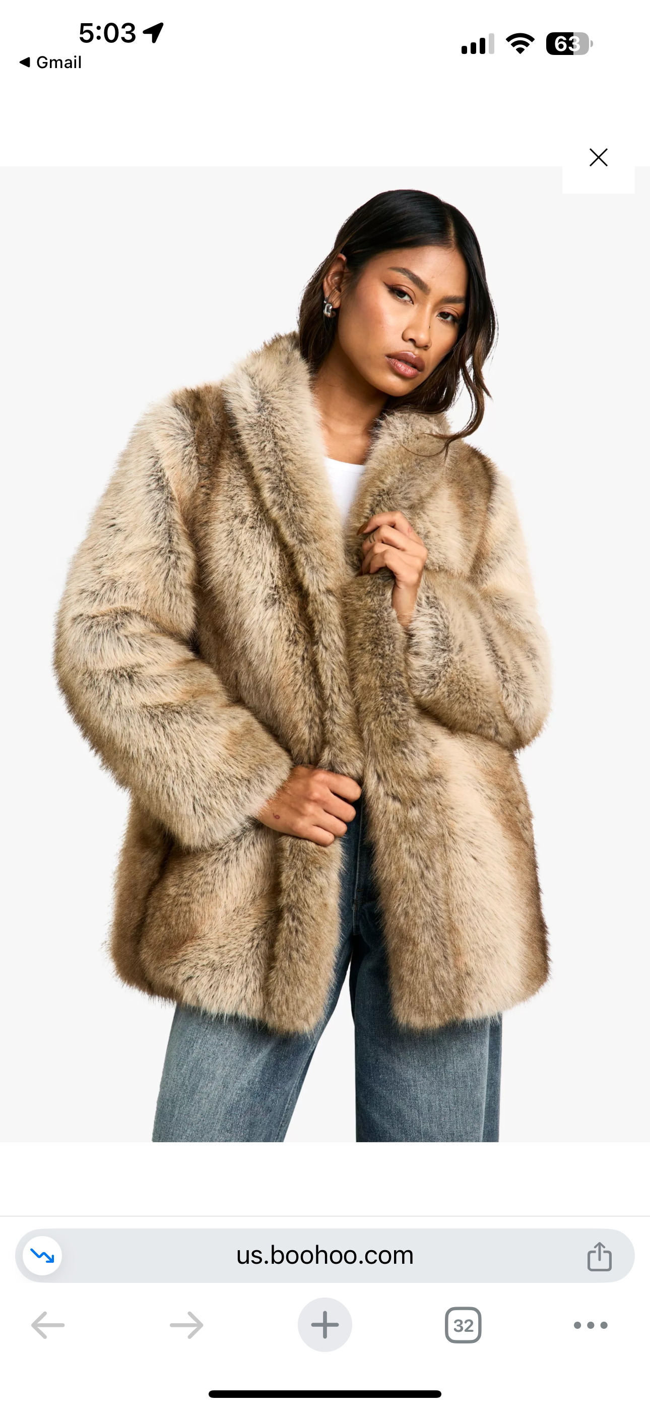 Boohoo Premium Faux Fur Coat