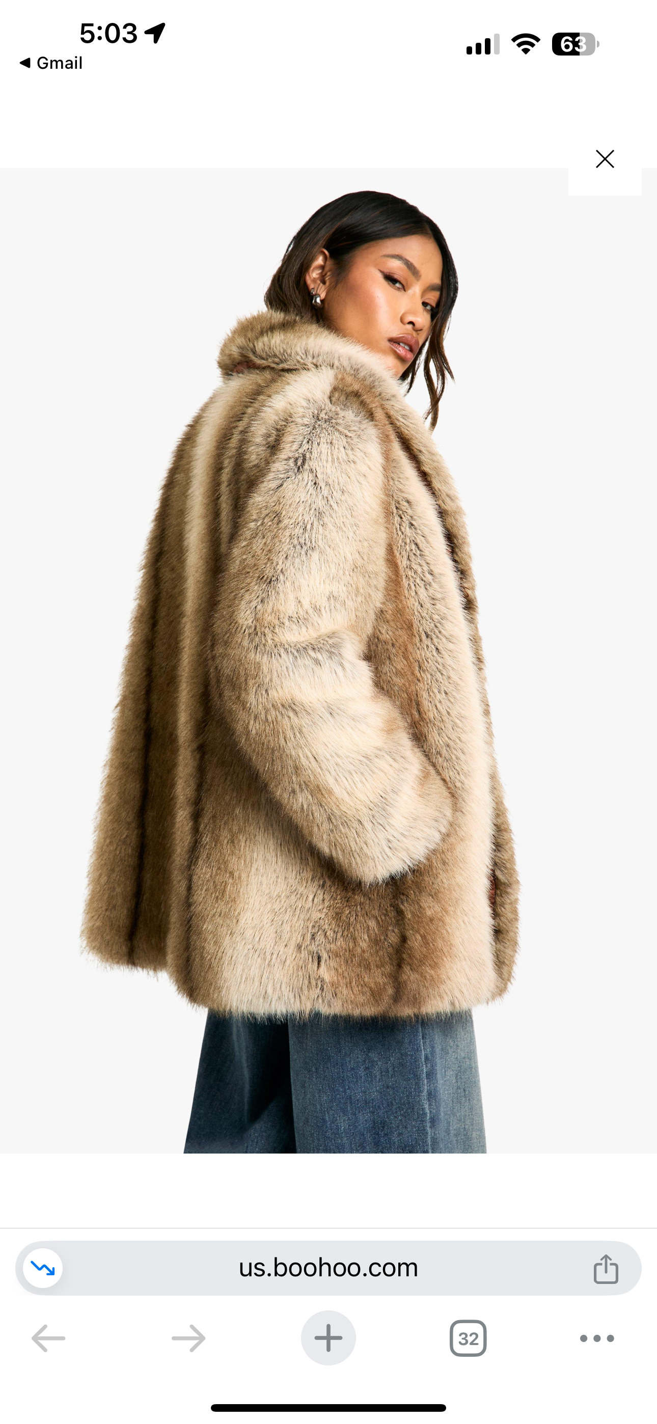 Boohoo Premium Faux Fur Coat