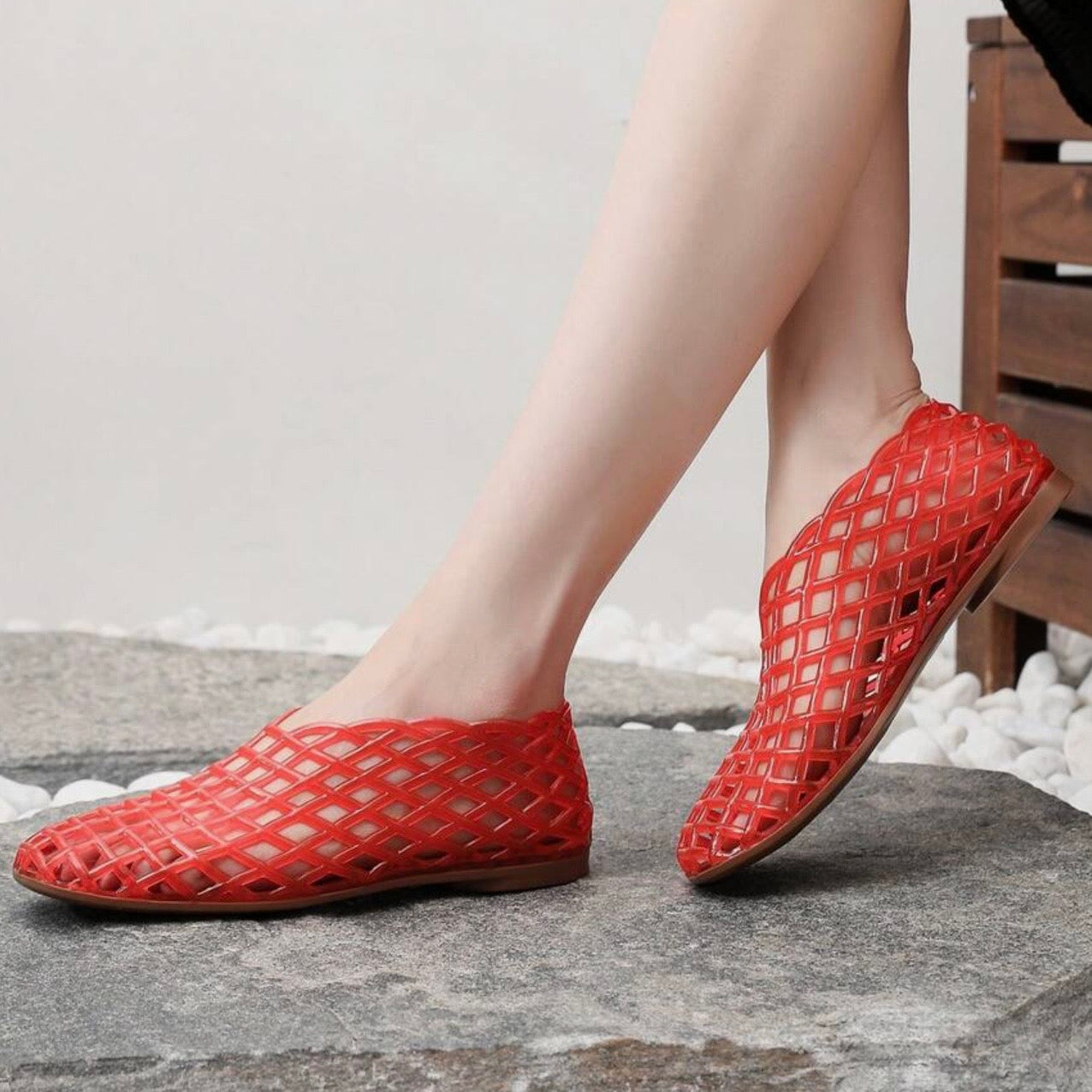 Naked Hanger Jelly Ballet Flats