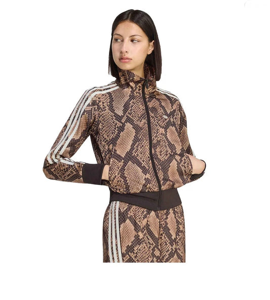 adidas Originals Women’s Satin Snake Print Firebird Track Jacket