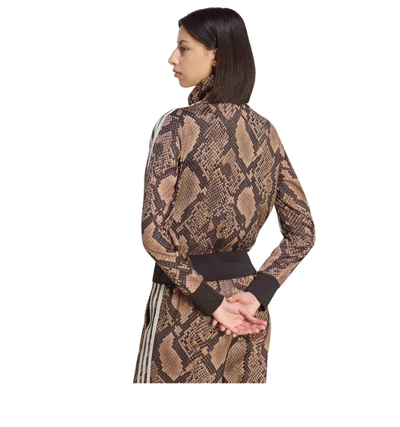 adidas Originals Women’s Satin Snake Print Firebird Track Jacket