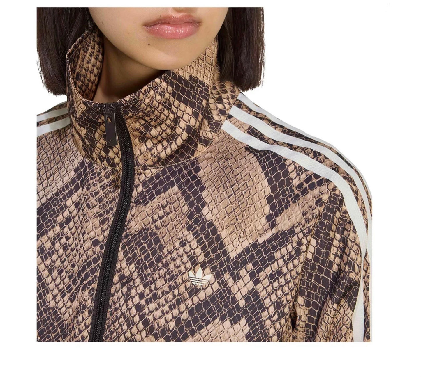 adidas Originals Women’s Satin Snake Print Firebird Track Jacket
