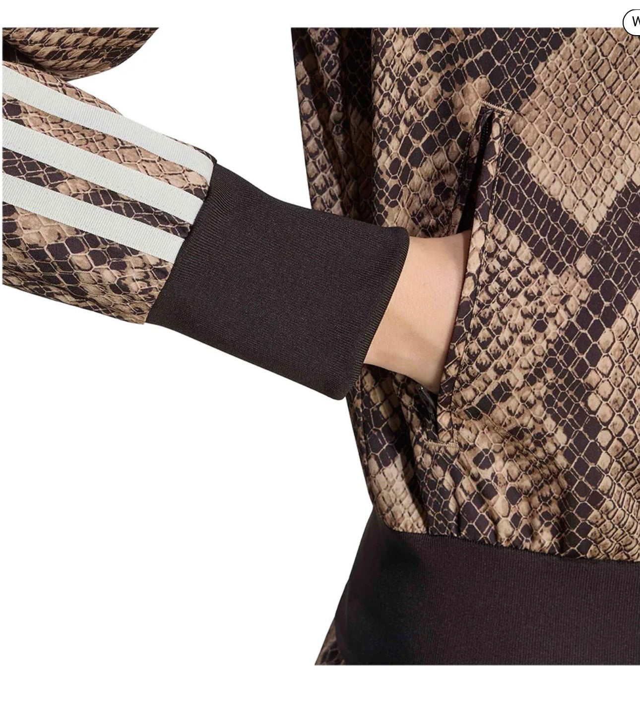 adidas Originals Women’s Satin Snake Print Firebird Track Jacket