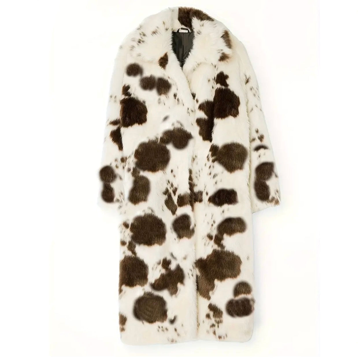 Cruella  De Vil Animal Print Midi Faux Fur Coat