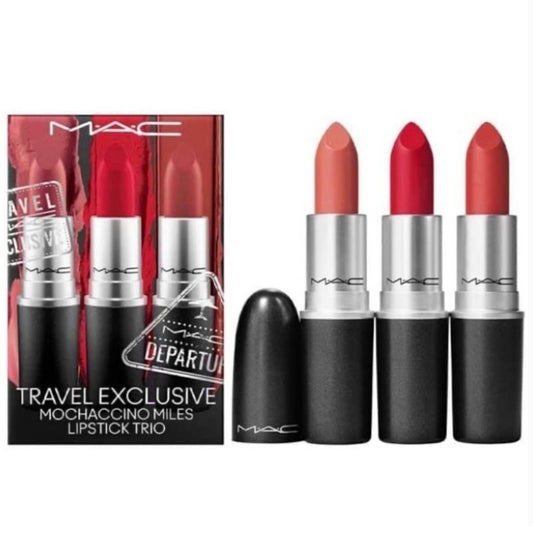 MAC Travel Exclusive Mochaccino Miles Lipstick Trio