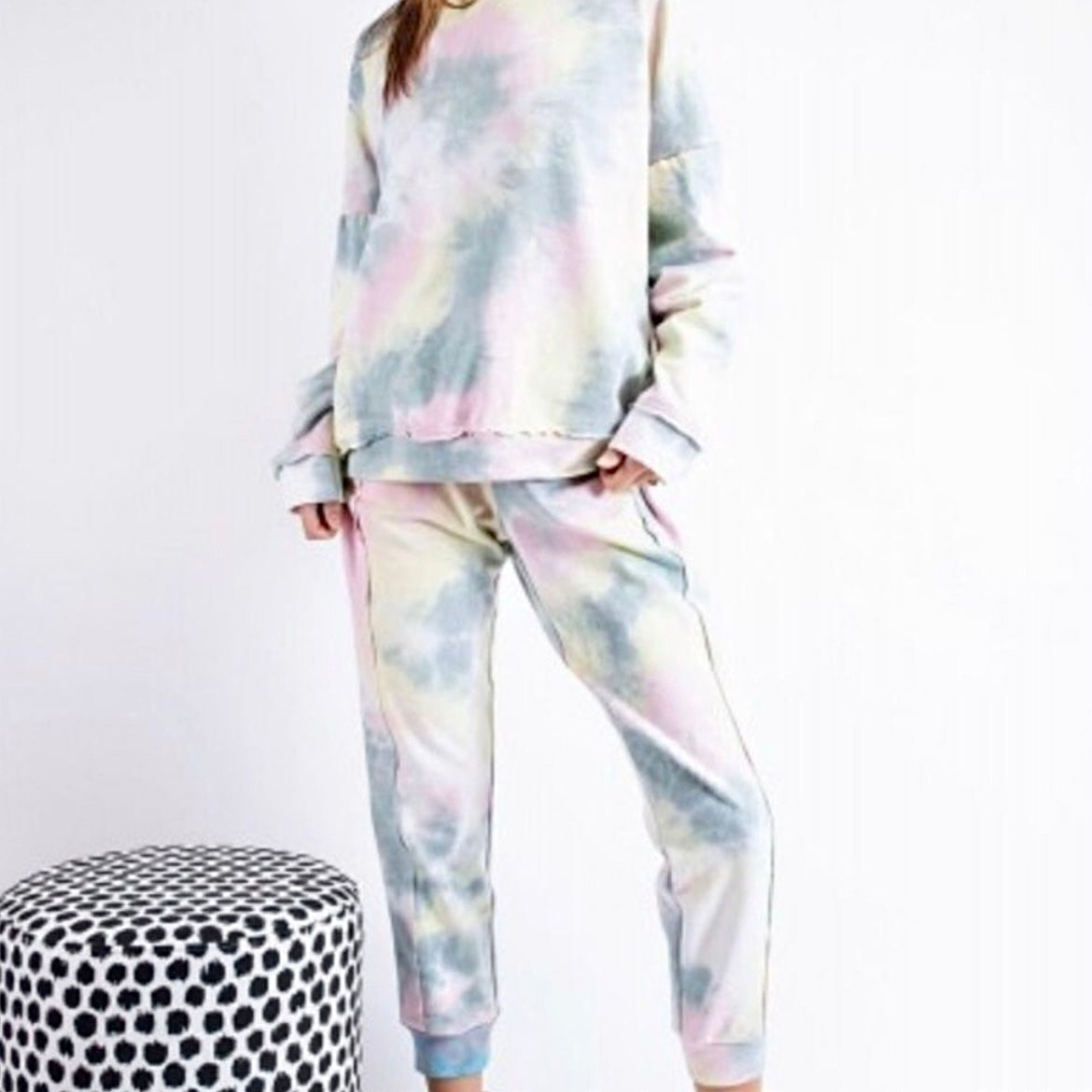 Easel Tye Dye Sweatsuit Set