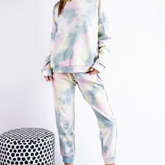 Easel Tye Dye Sweatsuit Set